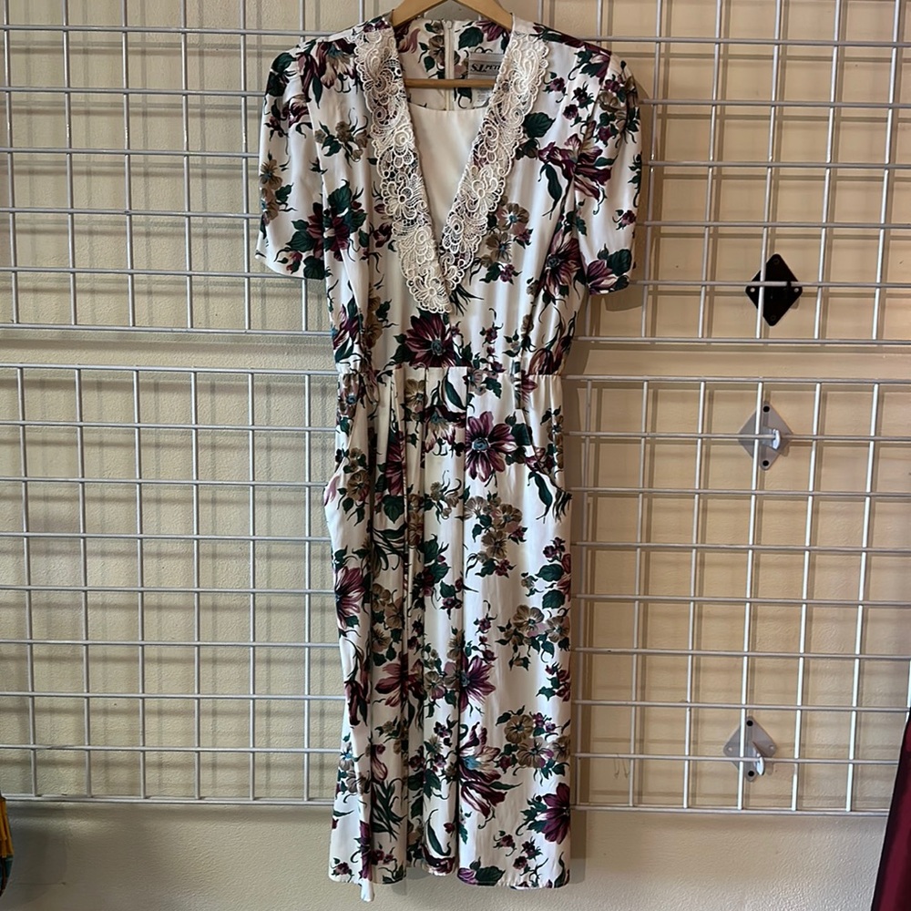 Vintage SL Petites floral print dress